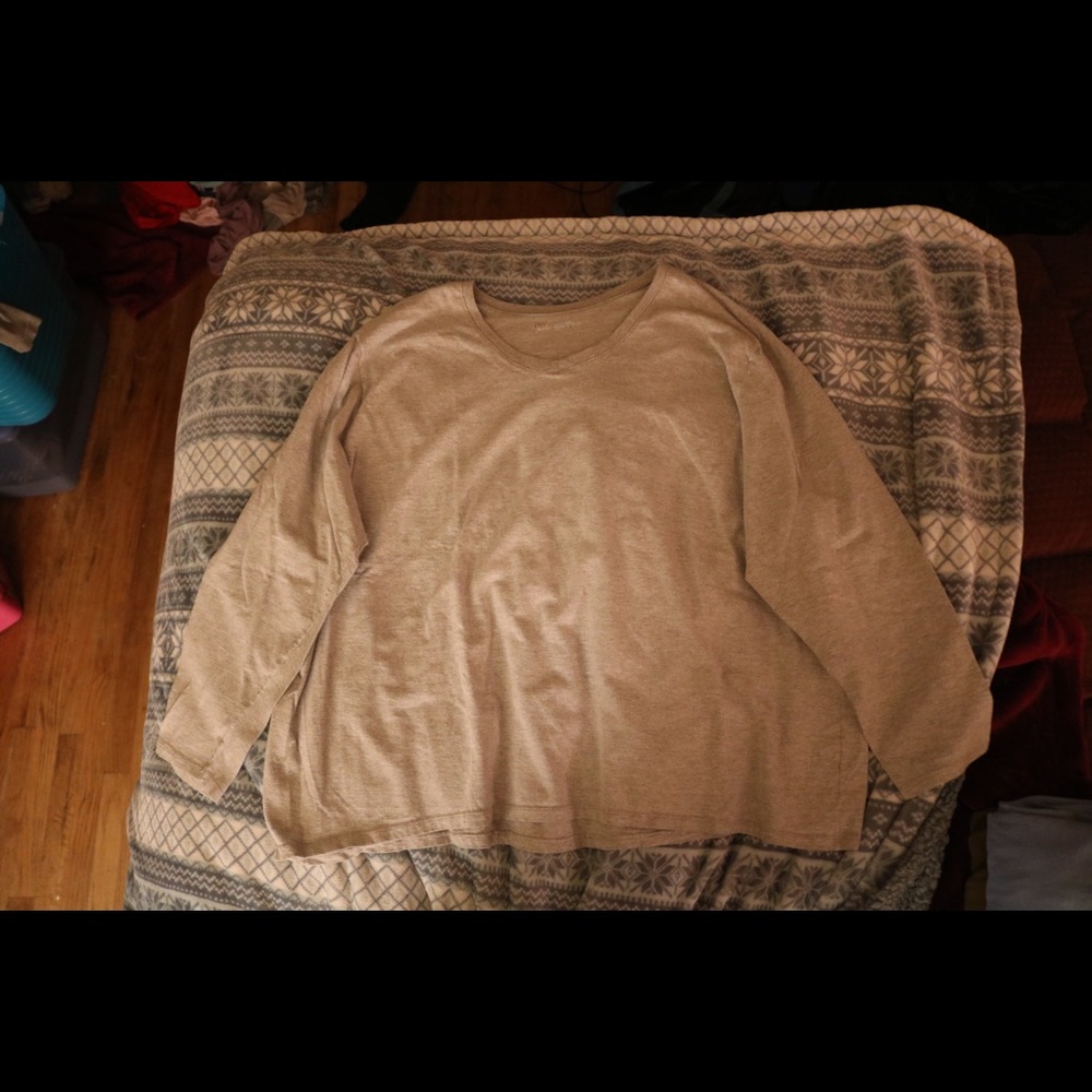 Gray Long Sleeved Vneck